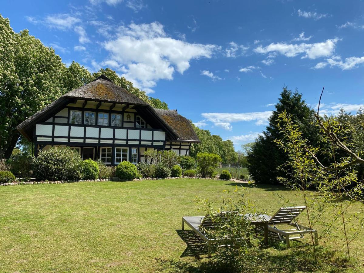 Reetdachfachwerkvilla Am Wiesengrund Bergen Auf Rugen Exterior photo